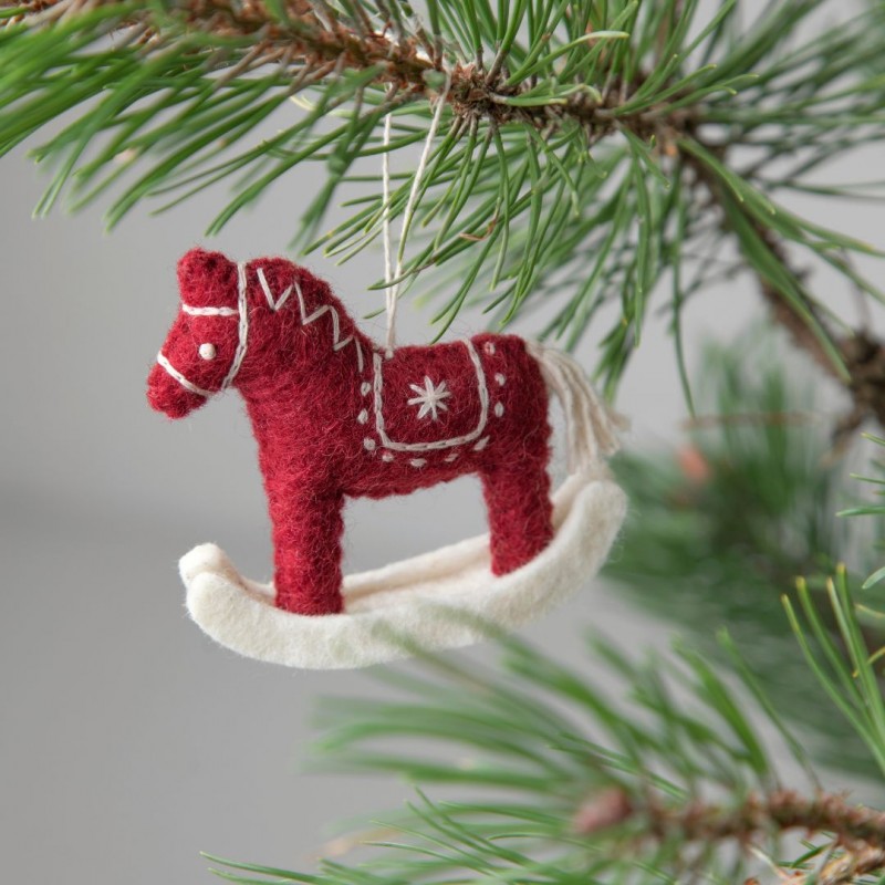 Rocking Horse Felt Ornament