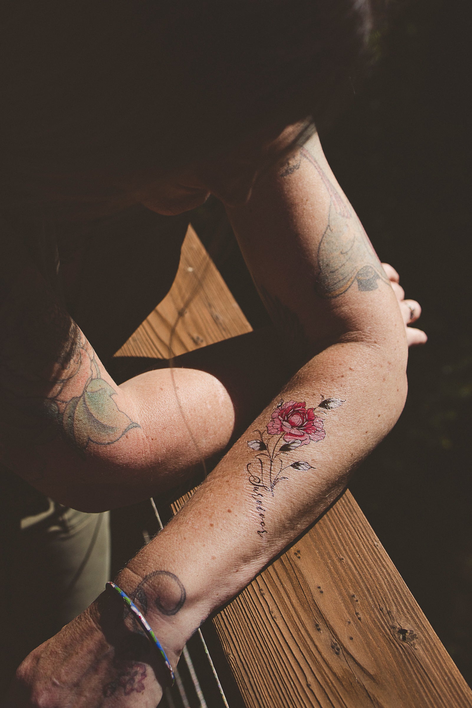 Tiny Intention Tattoo - Survivor - Peony flower