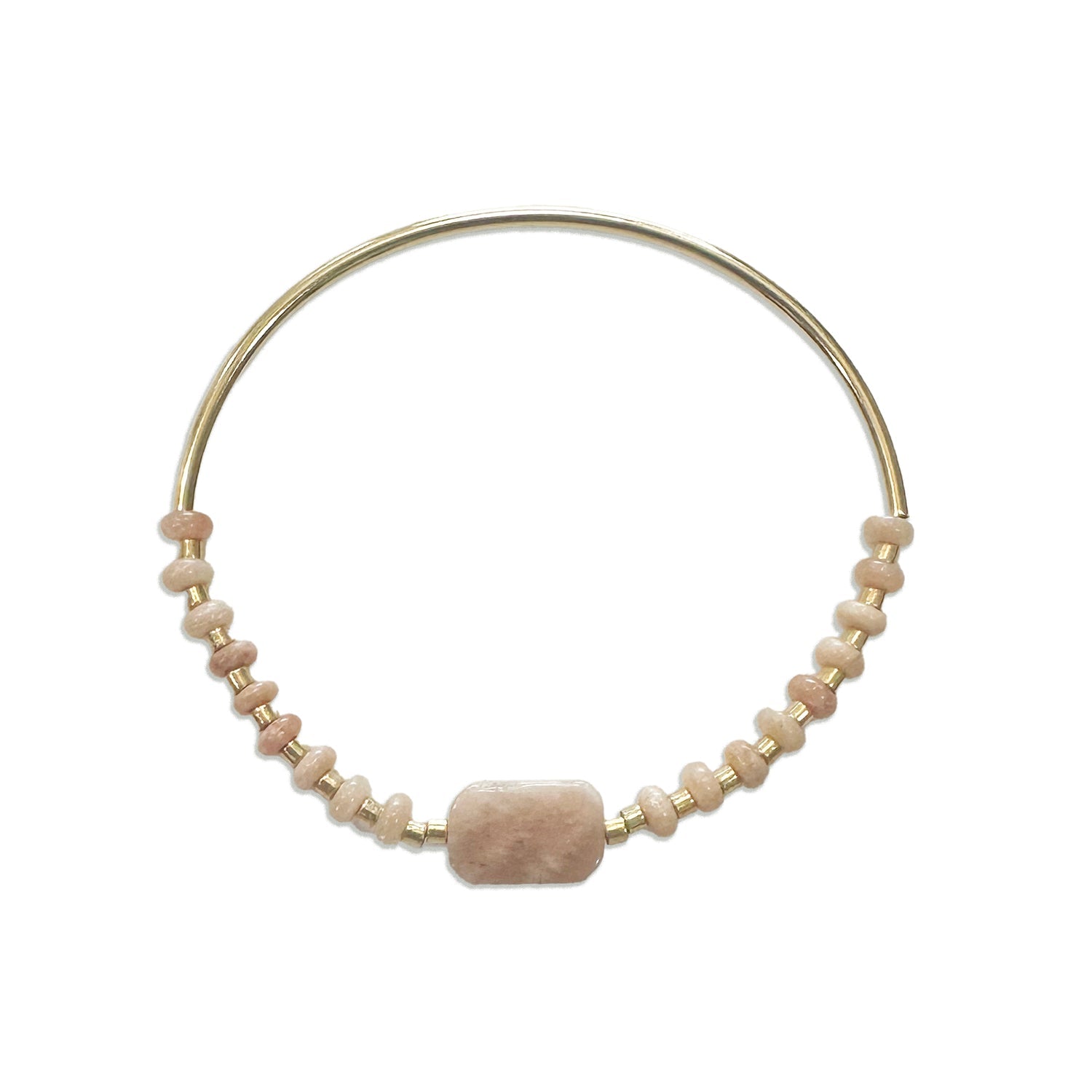 Stretch Bangle Bracelet - Sunstone Cast of Stones