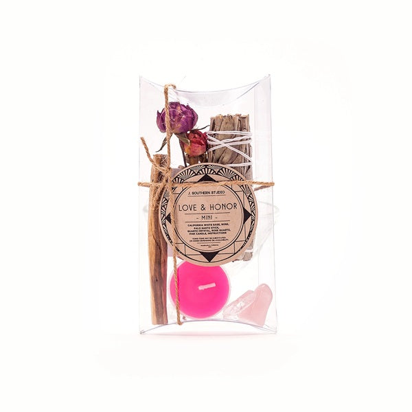 Mini Love & Honor Ritual Kit with Crystals and Candle