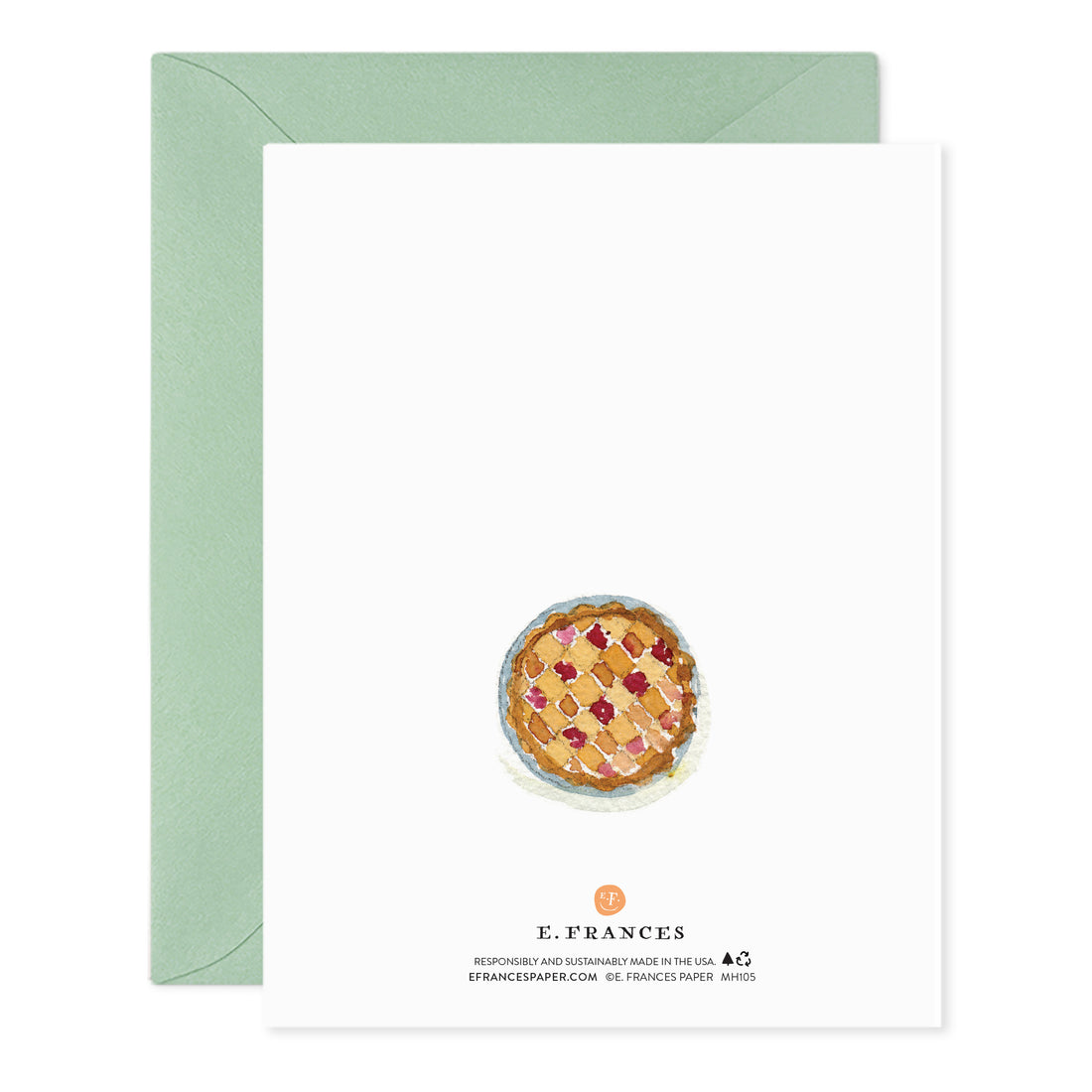 Thanksgiving Pie Card E. Frances Paper