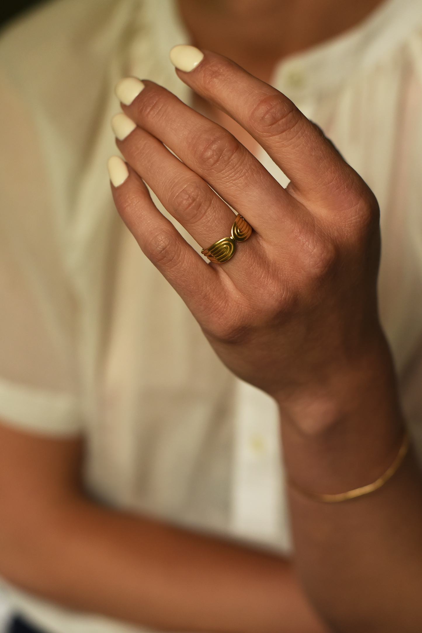 Sculpted Double Arc Ring