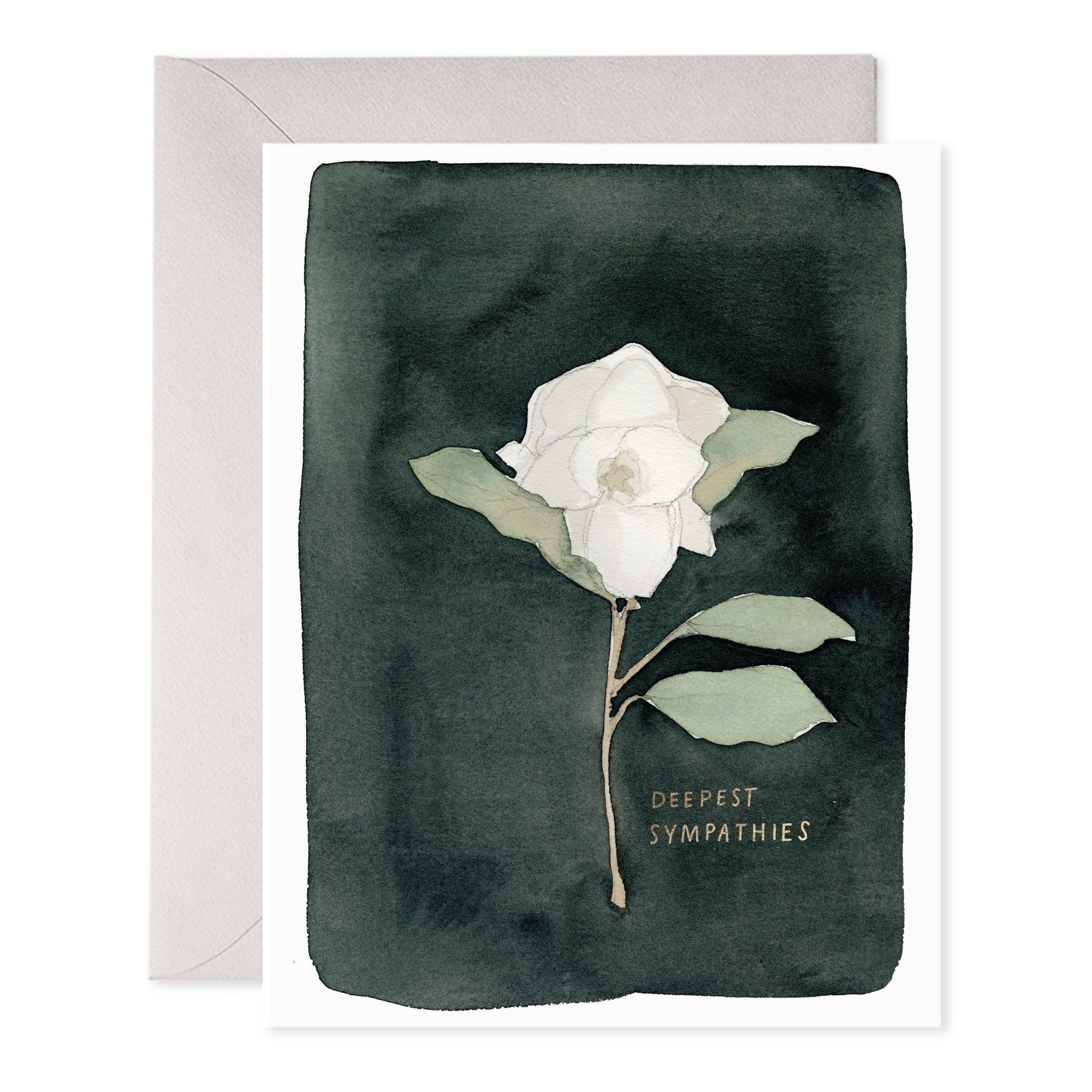 White Flower Sympathy Card E. Frances Paper