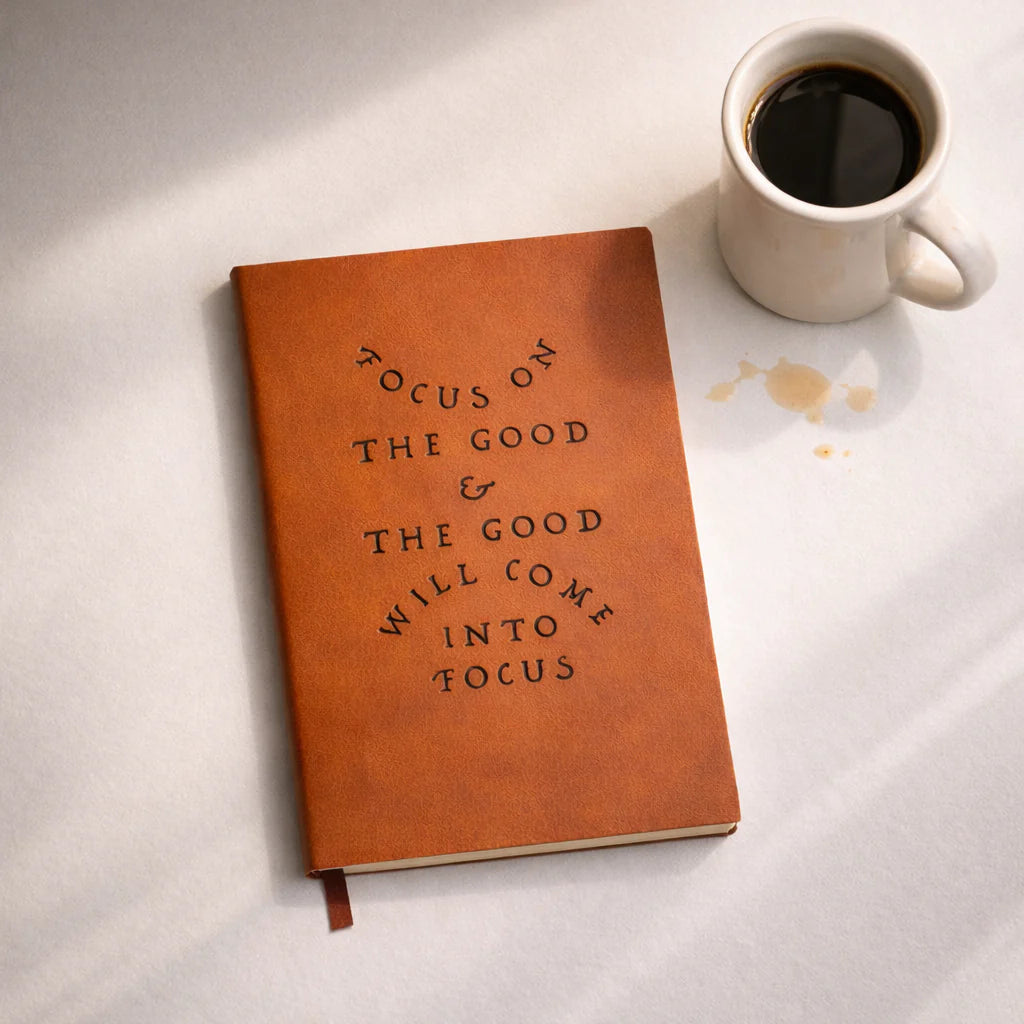 Focus On The Good Faux Leather Journal