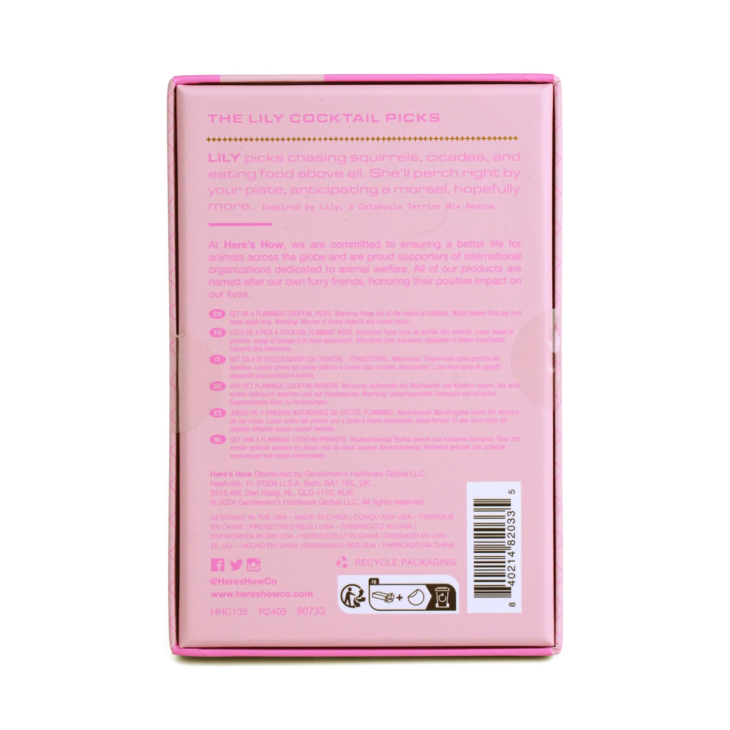 The Lily Fish Flamingo Cocktail Picks