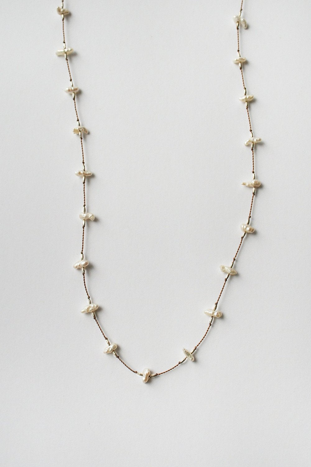 Long Keshi Pearl Necklace