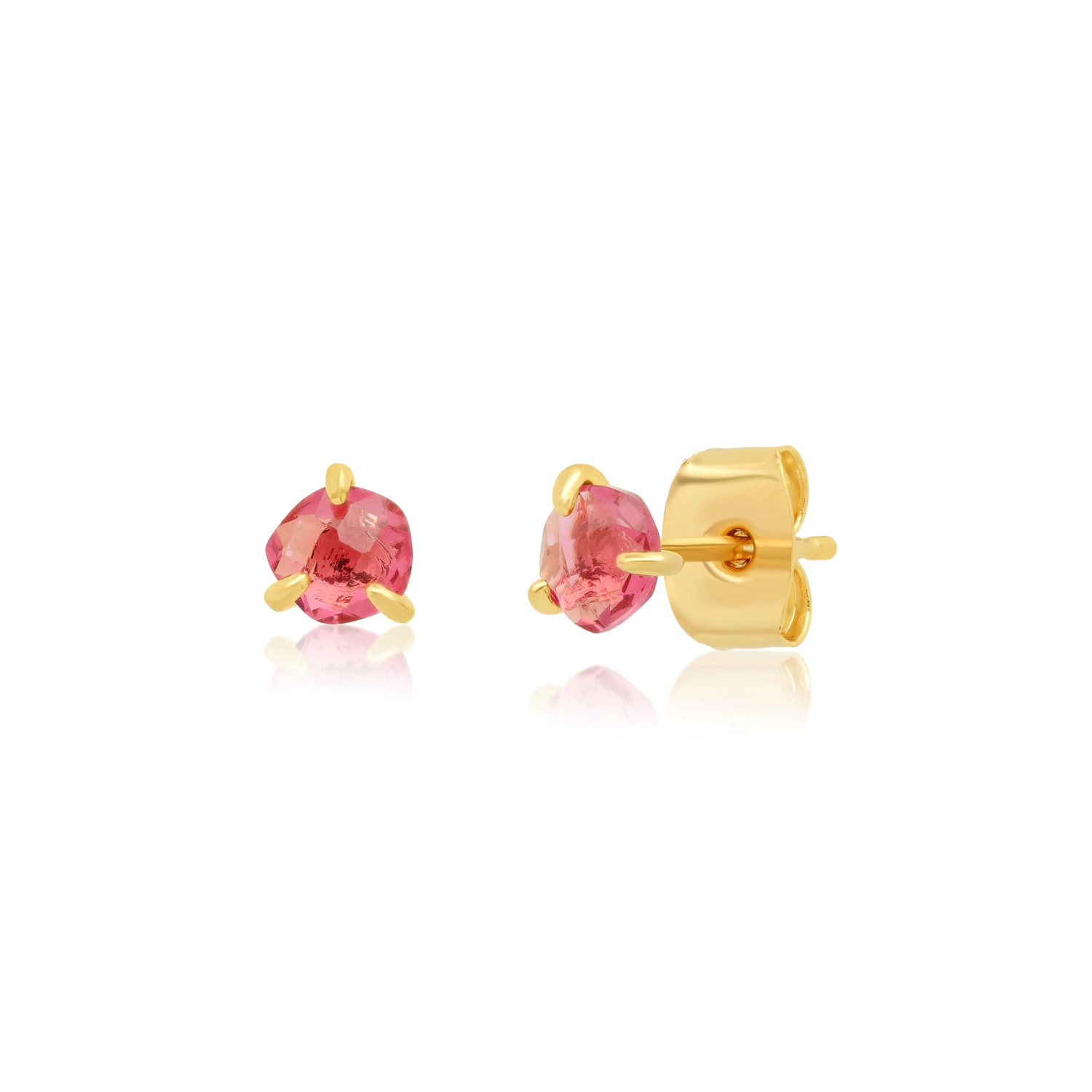 Organic Glass Stud -  Red