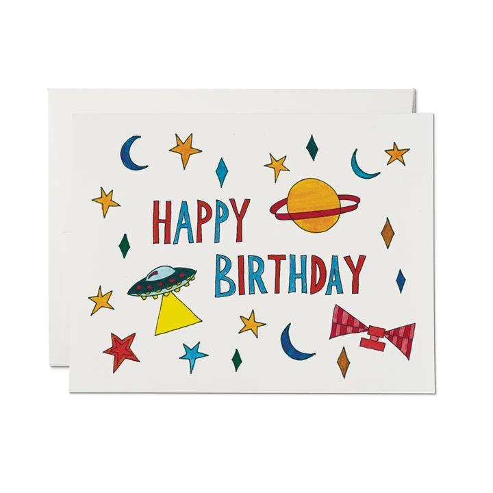 Outer Space Birthday Card
