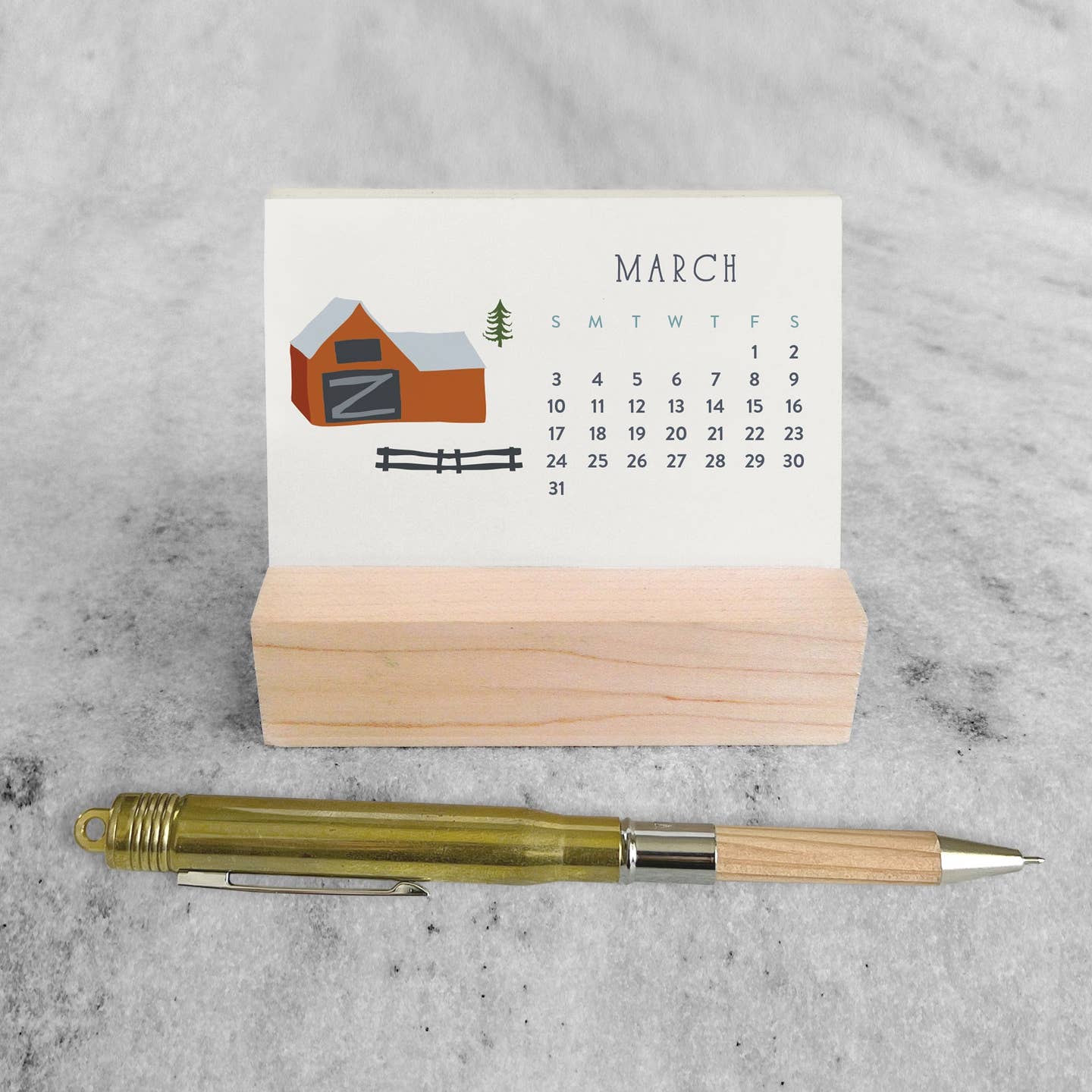 2026 Mini Desk Calendar - Village