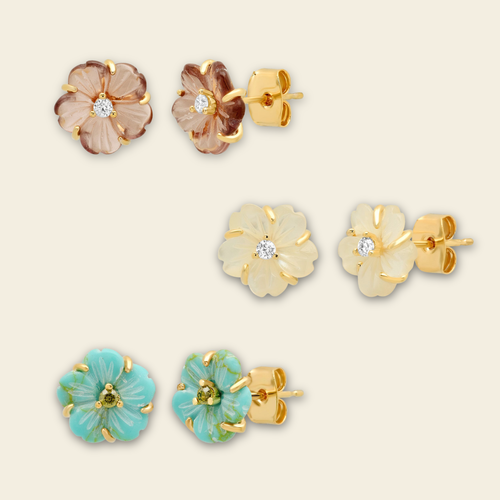 Load image 1 in gallery view. Flower Studs