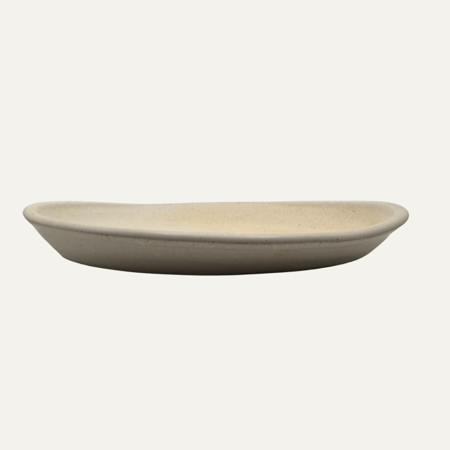 Oval Matte Glazed Bowl - Cream