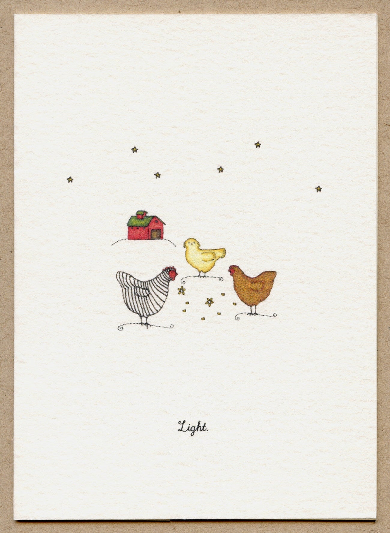 Six Cards of Holiday Greetings- Set of 6 Notecards Red