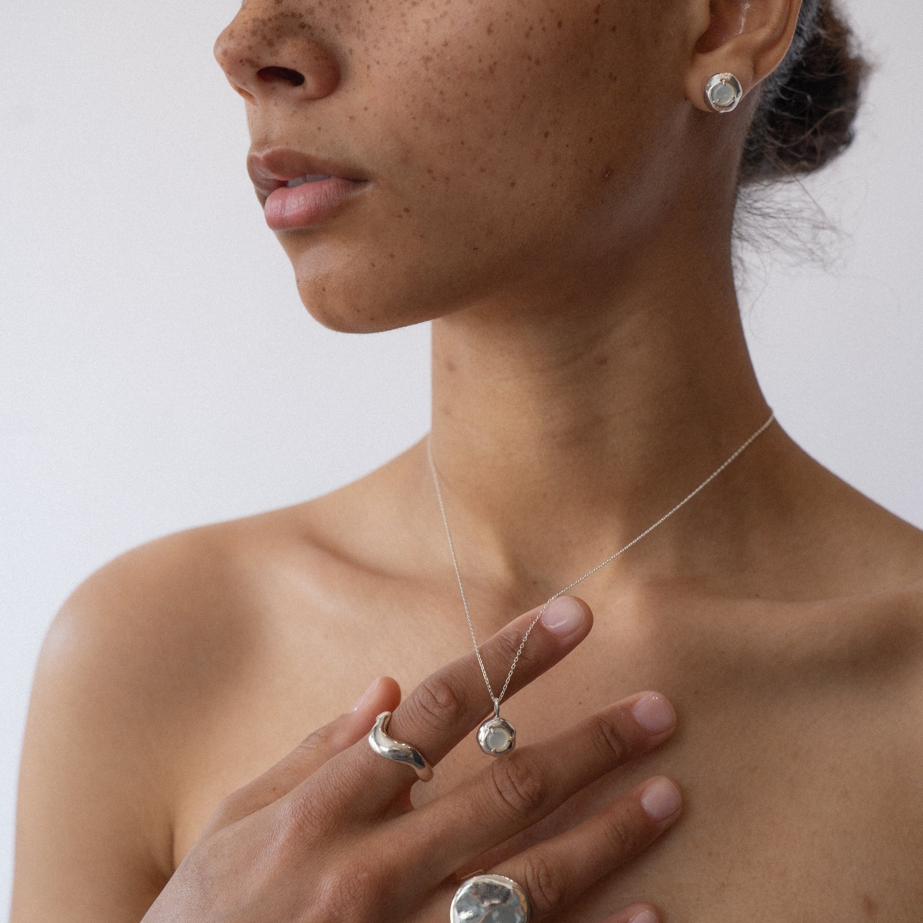 Keeper Necklace Silver - Rose Quartz