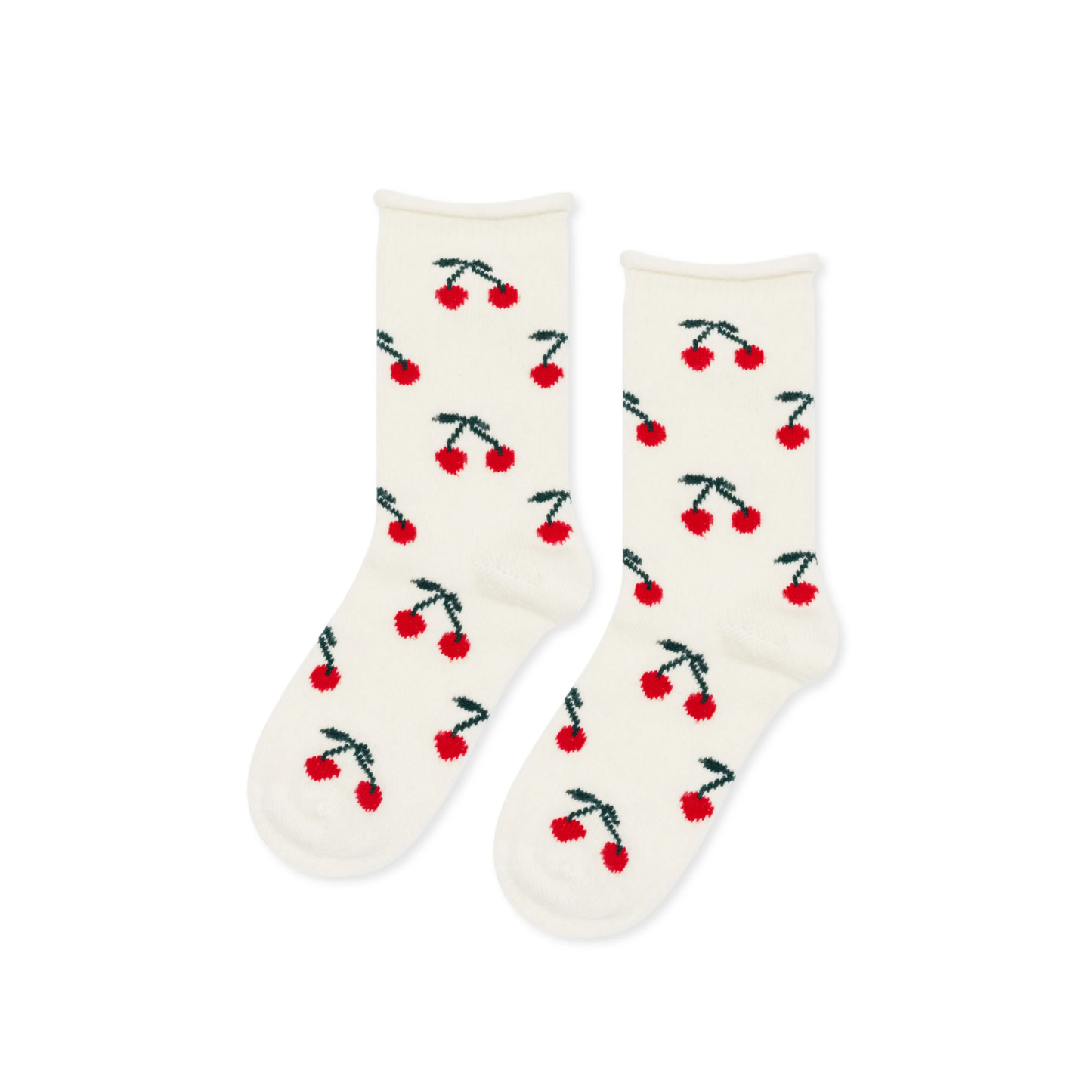 Cherry Bomb Cashmere Crew Socks