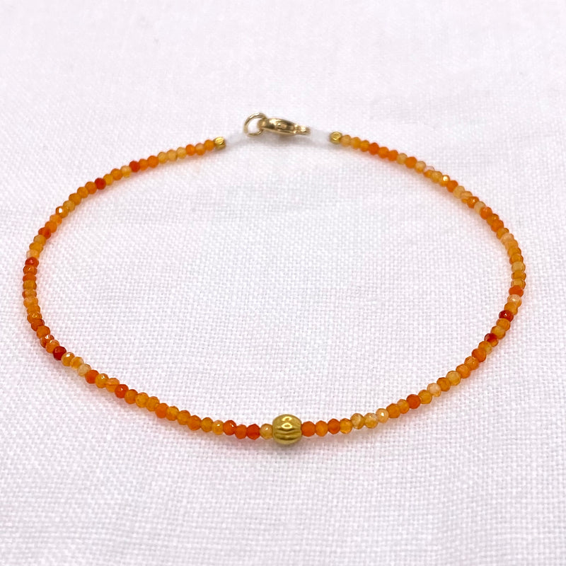 Bracelet with Carnelian and 18 Karat Gold