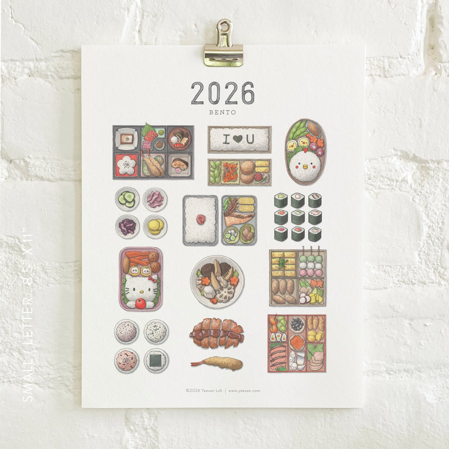 2026 Calendar- Small - Bento