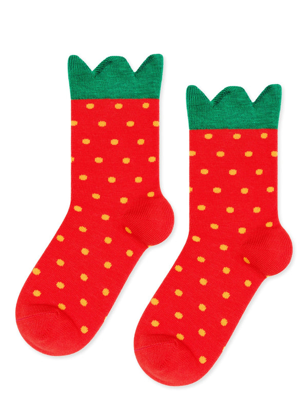 Mini Strawberry Crew Socks, 12-24 mos