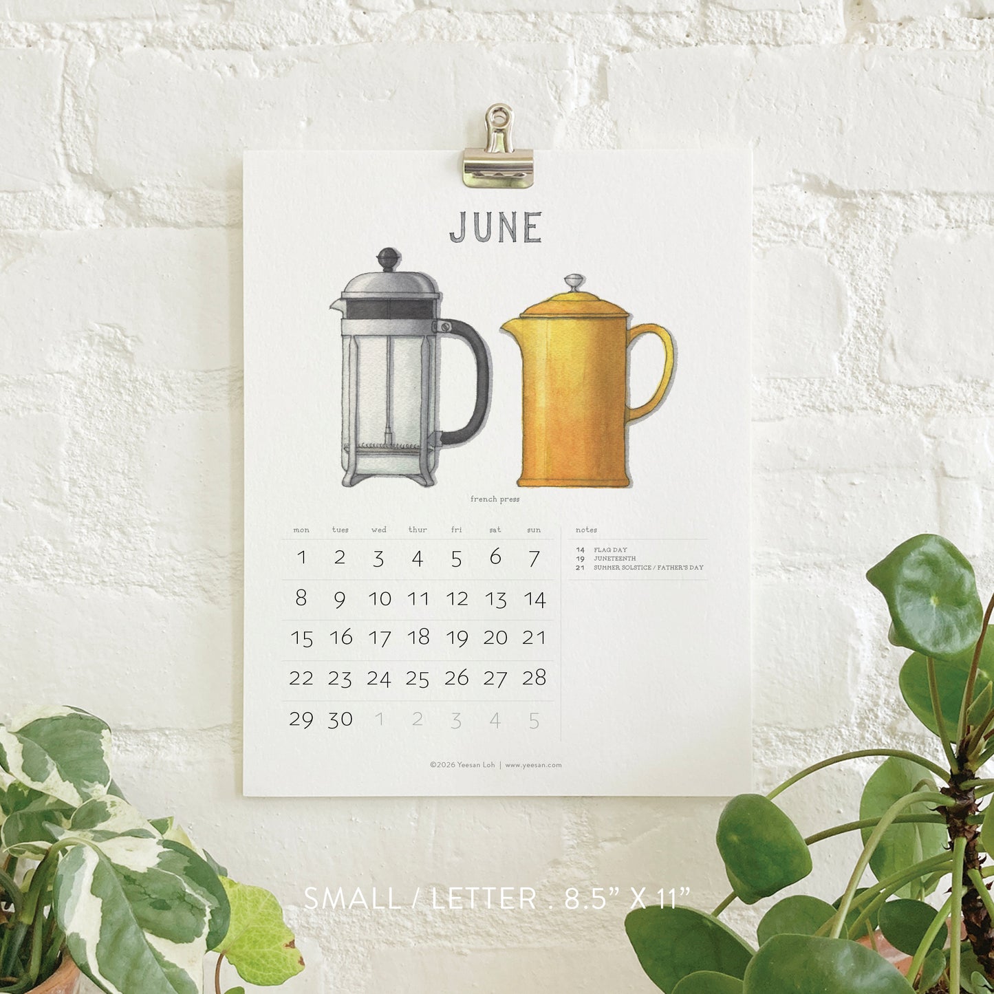 2026 Calendar- Small - Coffee Brewing