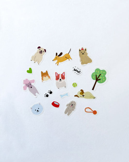 Load image 1 in gallery view. Dogs Jumble Washi Stickers