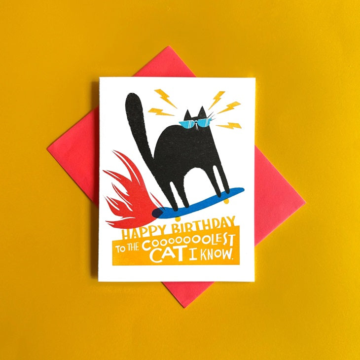 Cool Cat Birthday Card Pier Six Press