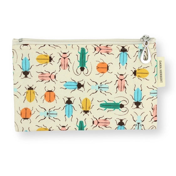 Cotton Coin Purse - Beetles