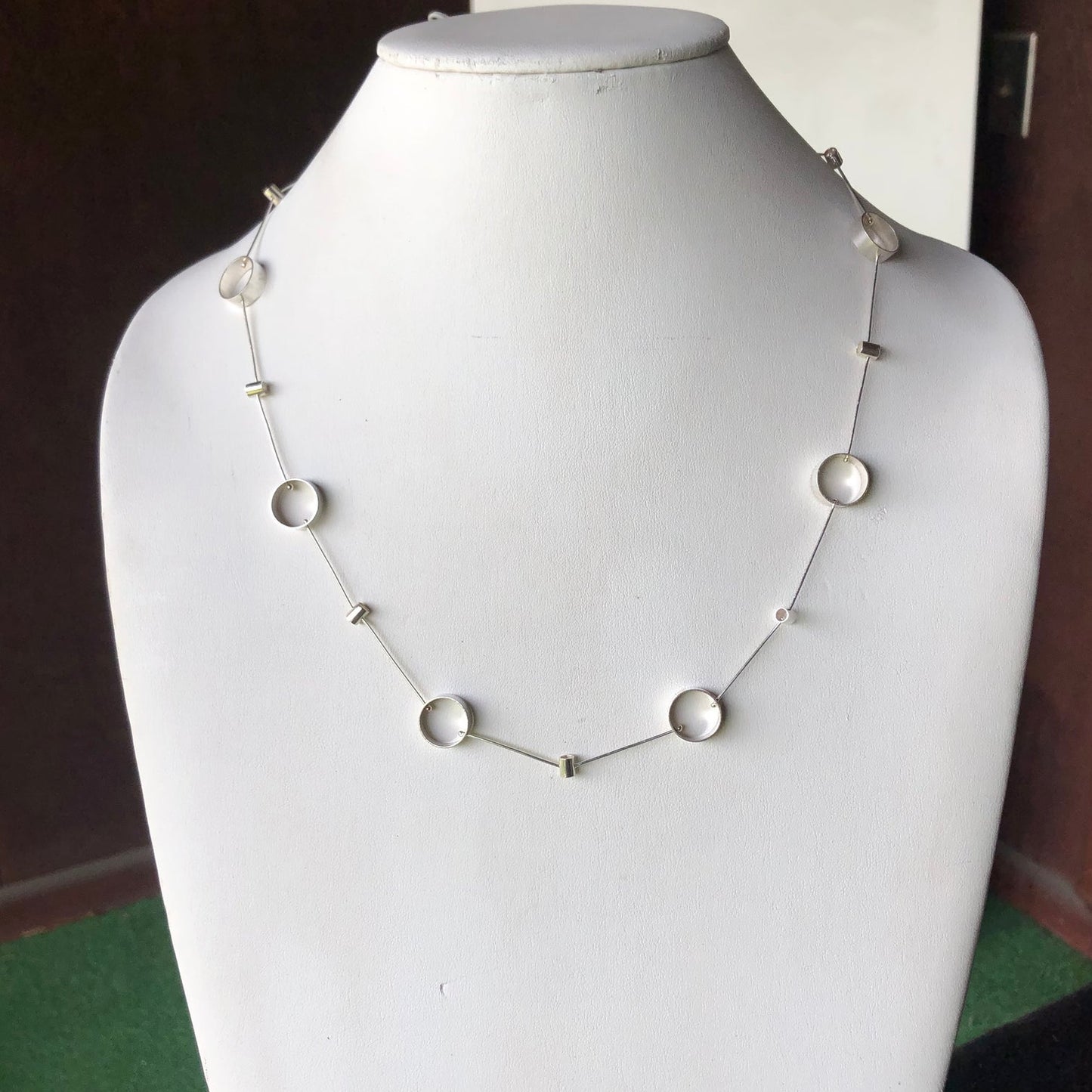 Sterling Tube Pivot Necklace