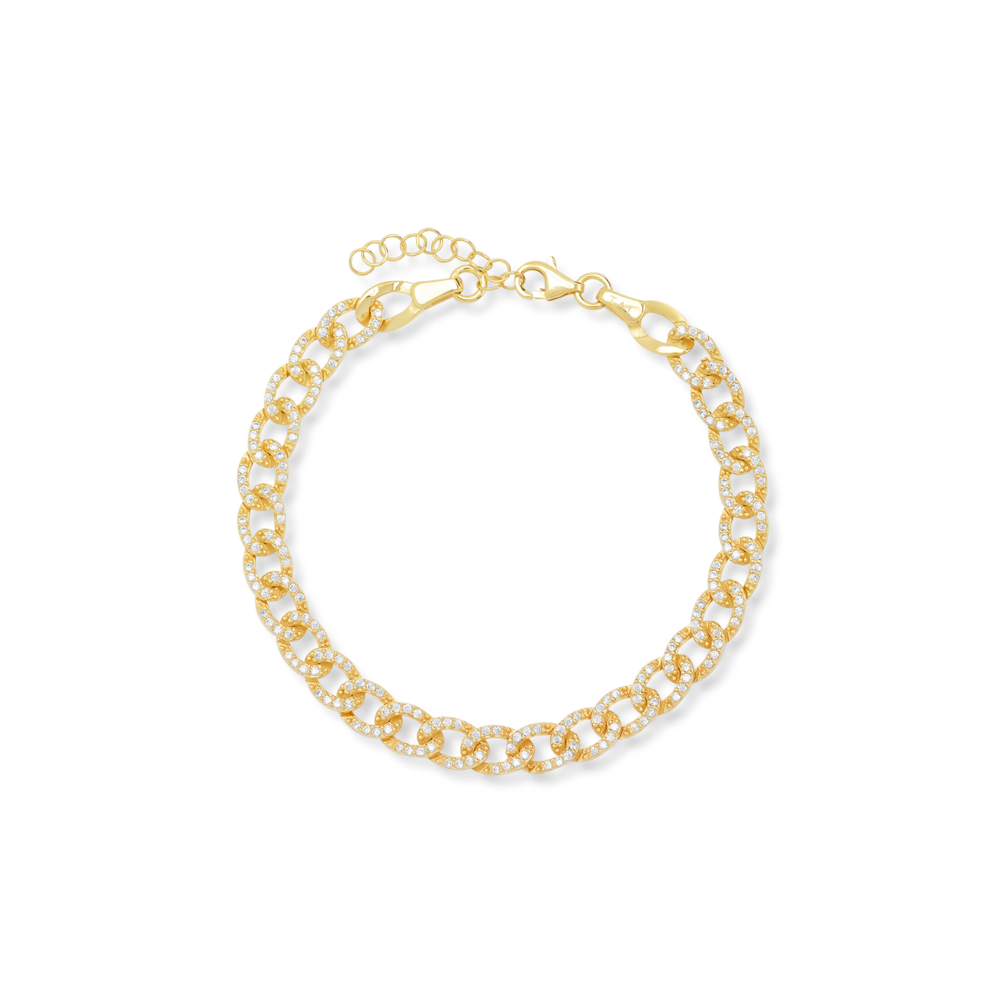 Pave Chain Link Bracelet