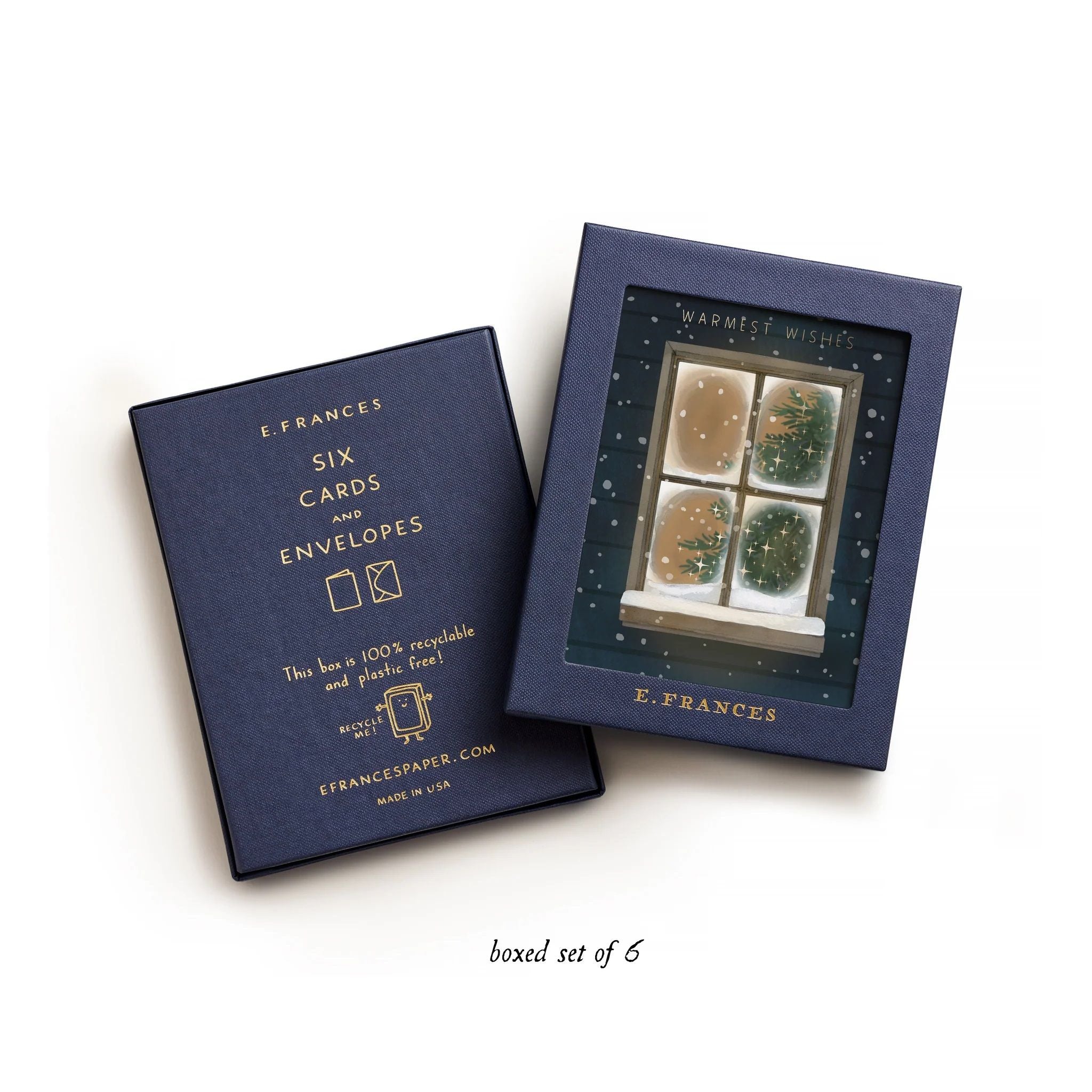 Frosty Window Holiday  Card 6/Set