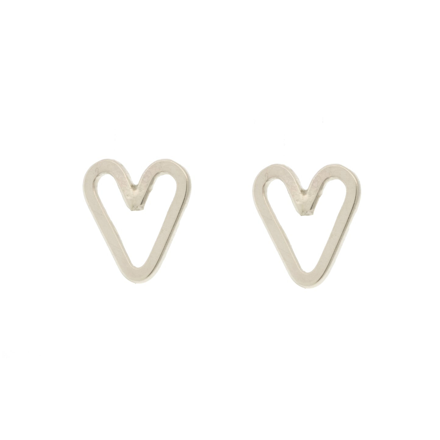 Small Wire Heart Post Earring - Sterling