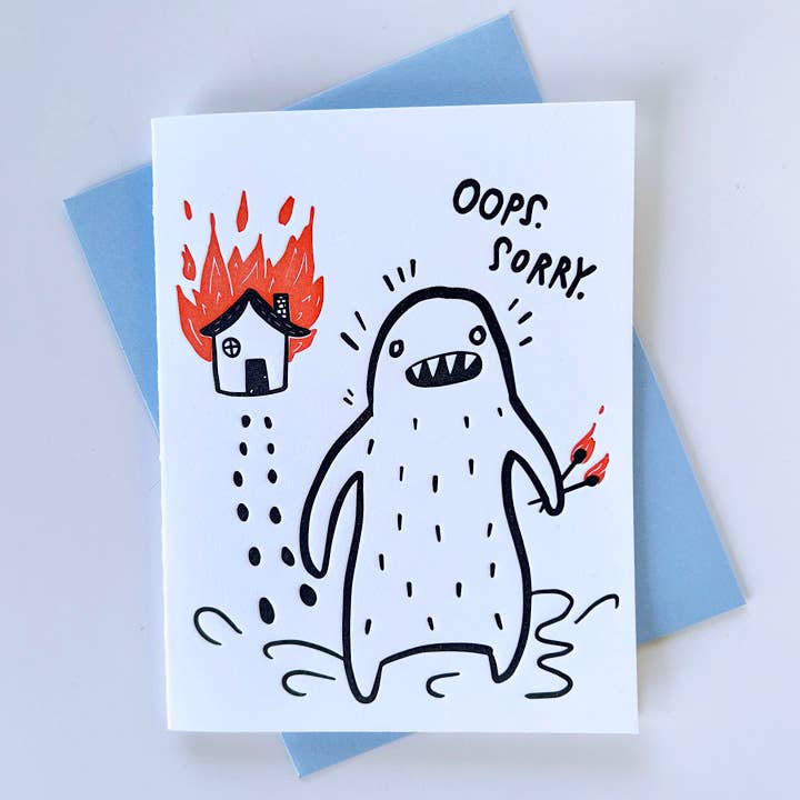 Pyro Yeti Everyday Greeting Card Ghost Academy