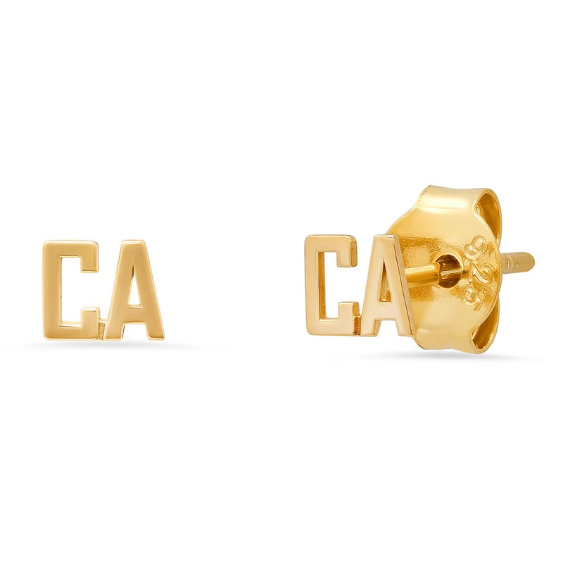 Gold Vermeil CA Studs