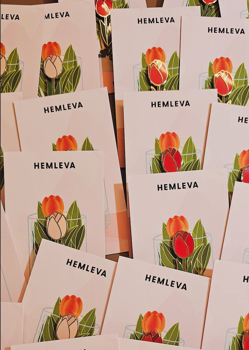 Red Tulip Enamel Pin