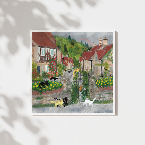 Load image 1 in gallery view. Cats in An Ancient Town Unframed Art Print