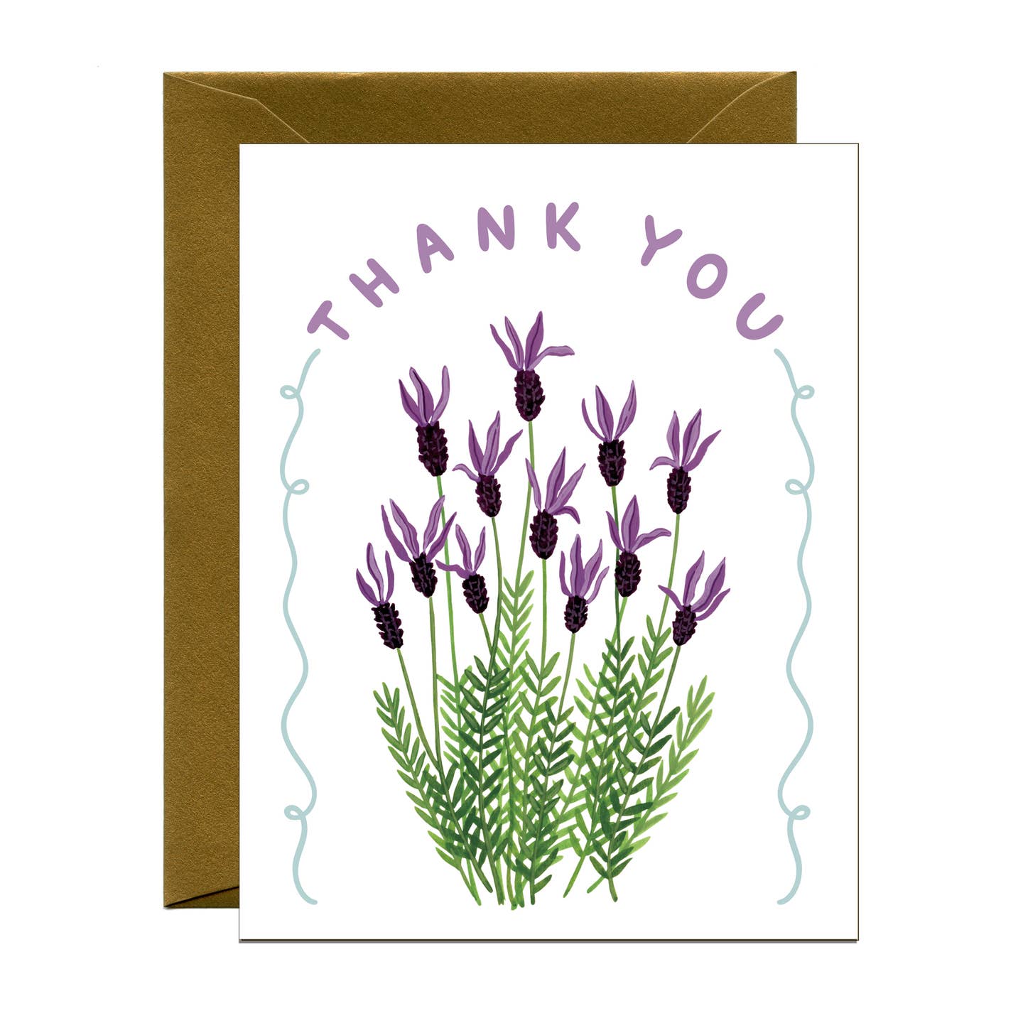 Lavender Flowers Thank You Card