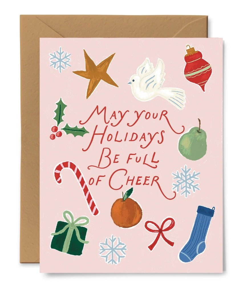 Full of Cheer Card Pink Pigeon Studio