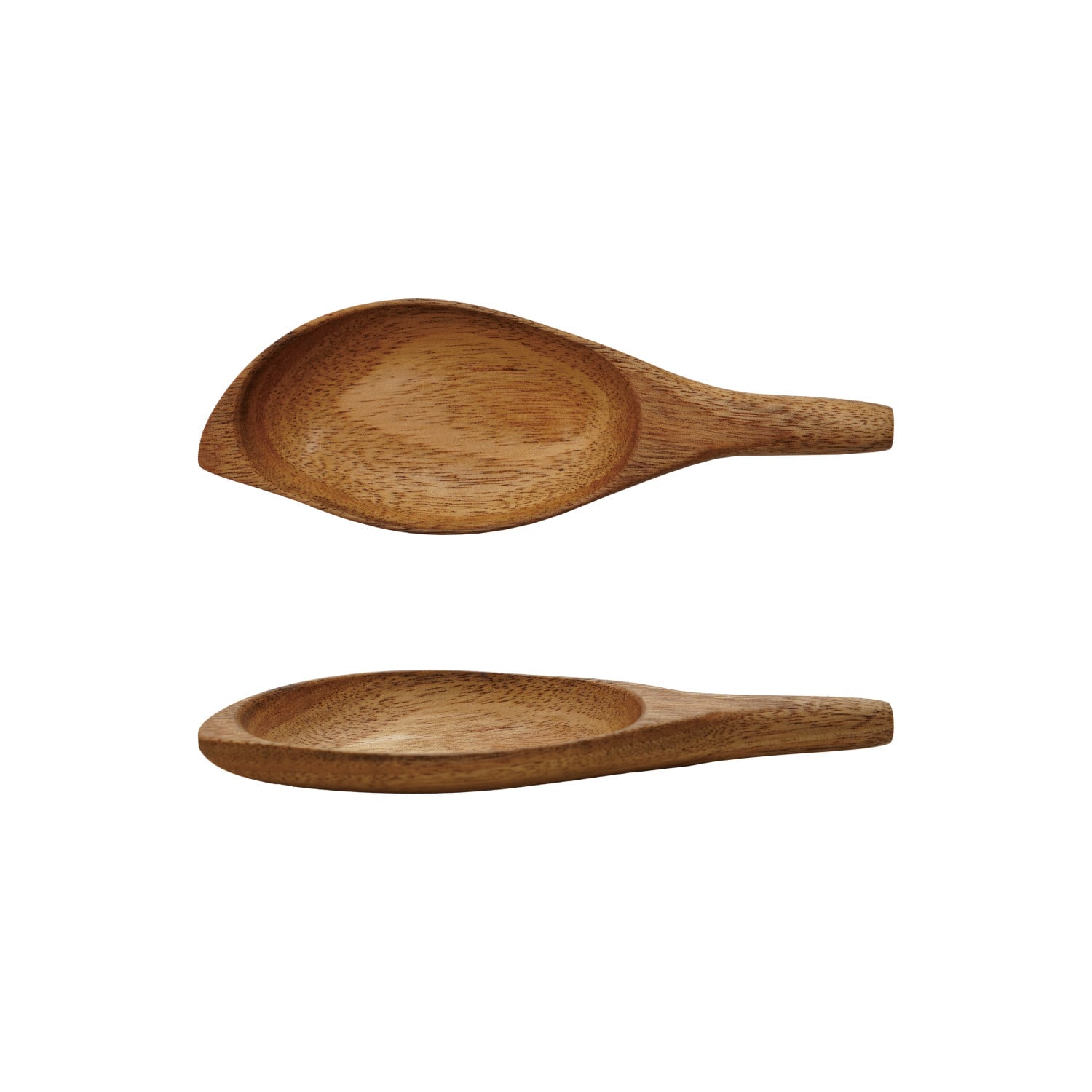 4.75" Acacia Leaf Wood Spoon
