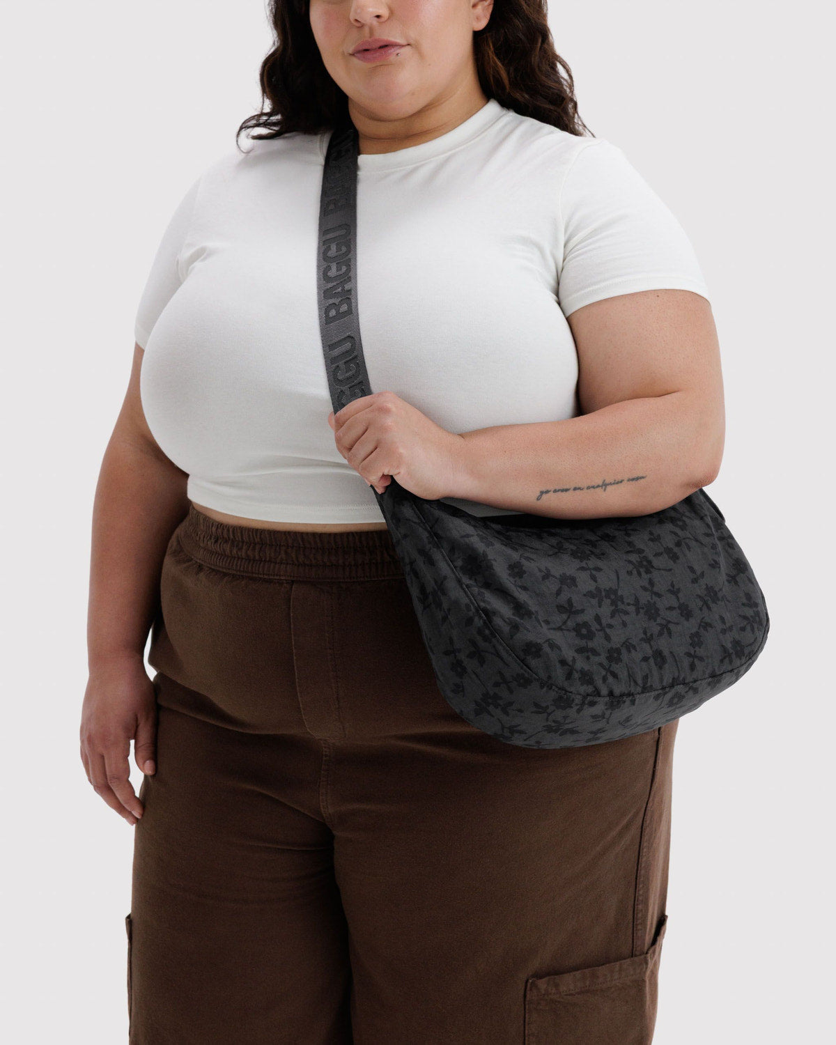 Medium Nylon Crescent Bag