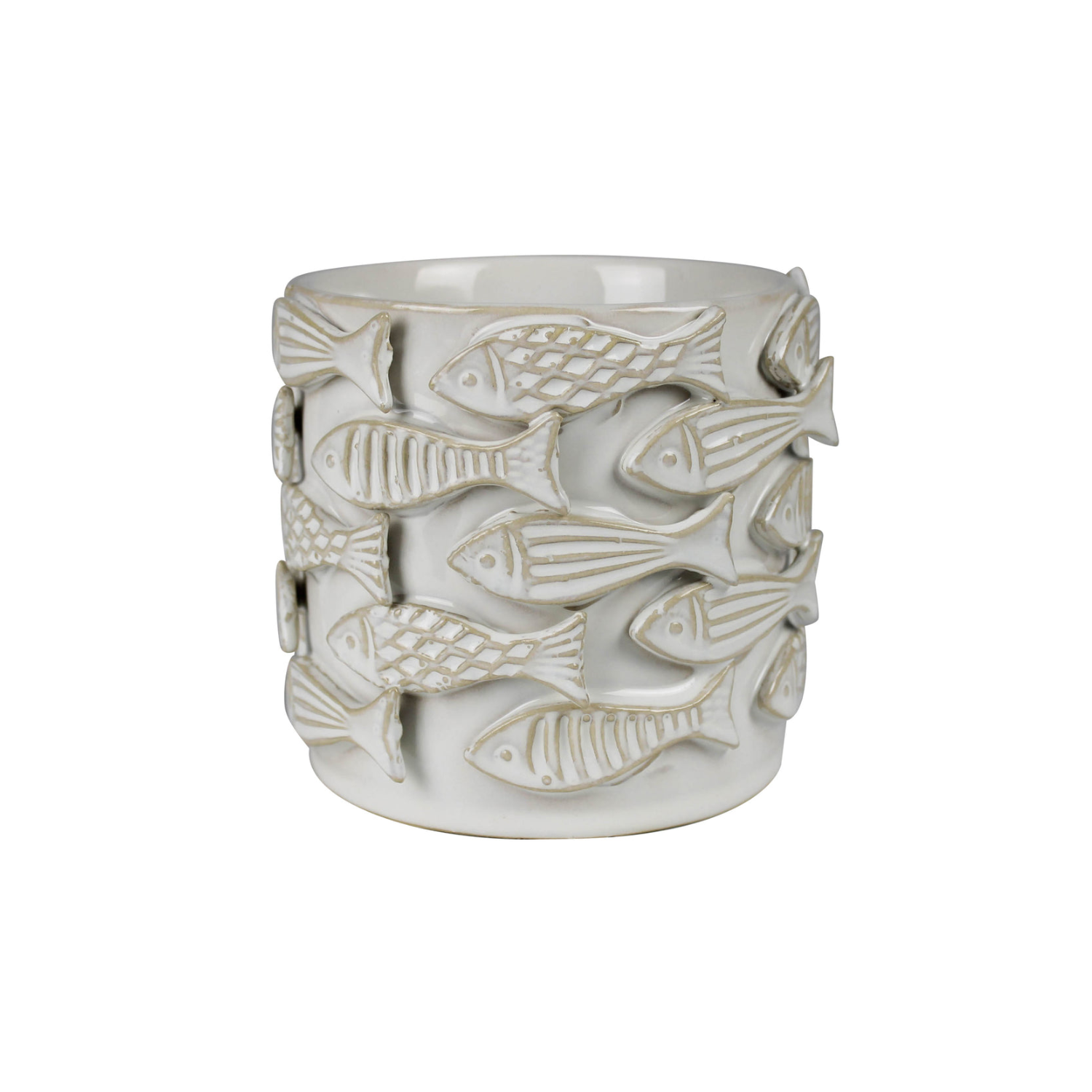 School of Fish Ceramic Cachepot
