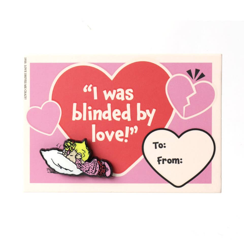 Sally Valentines Day Blinded By Love Pin Card