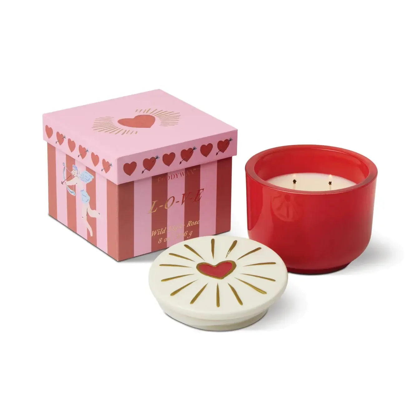Charmed 8oz Candle - Heart Lid - Wild Fig & Rose