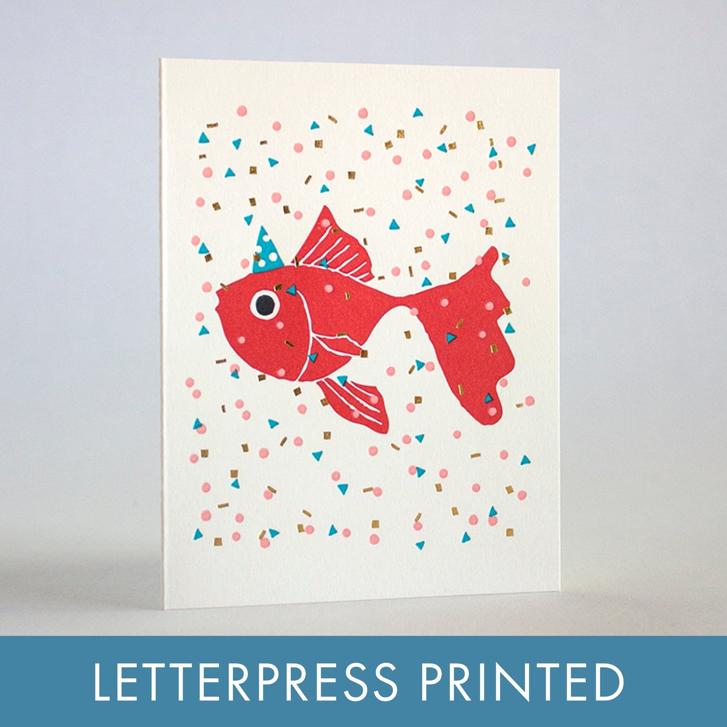 Goldfish Party Letterpress Card
