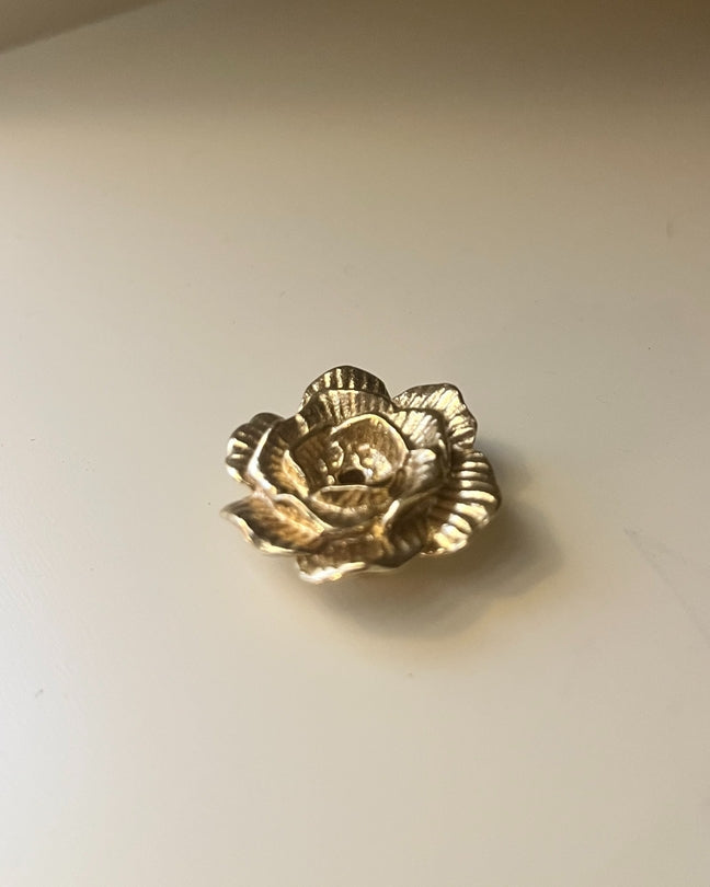 Brass Rose Flower Incense Holder Burner