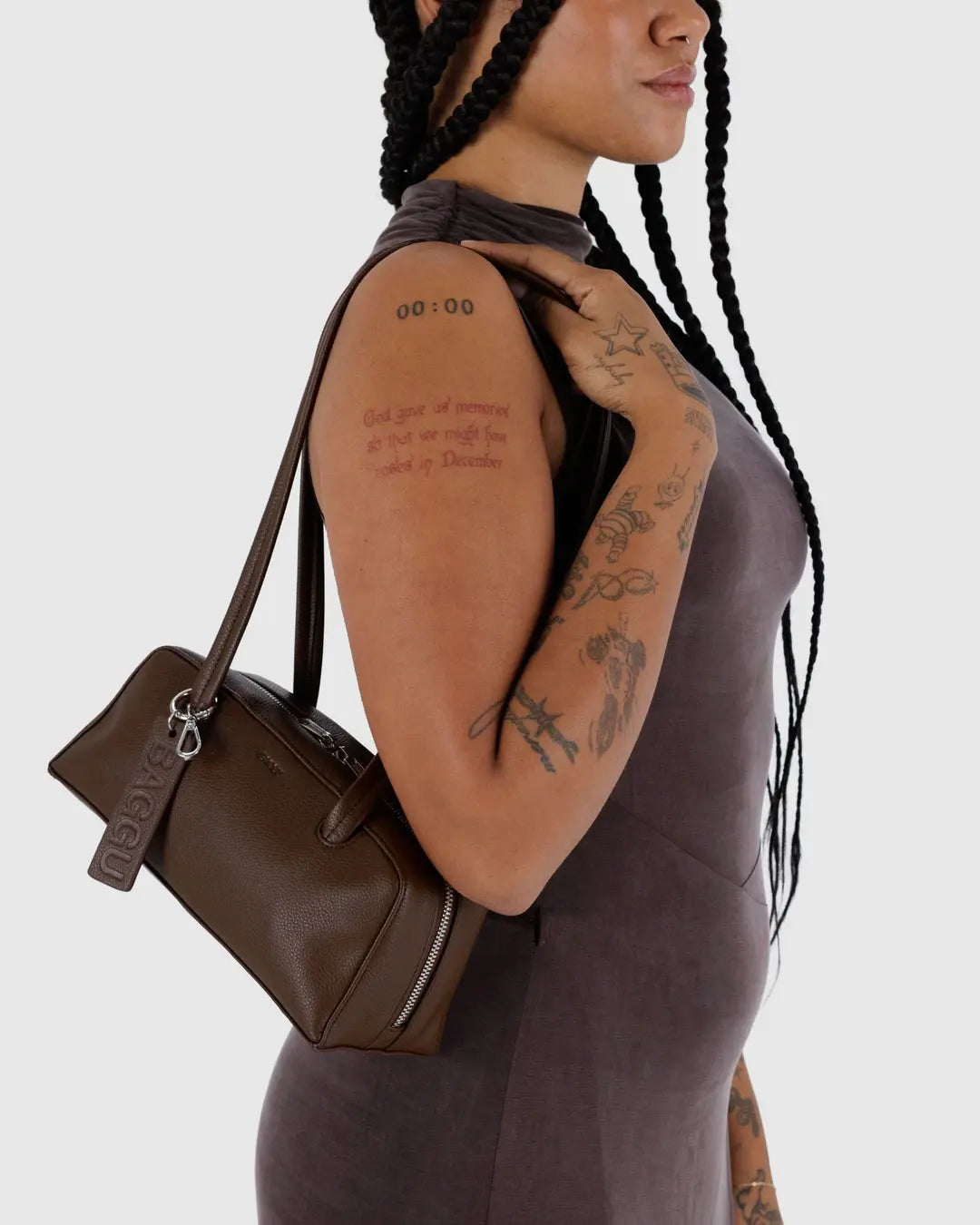 Small Recycled Leather Bowler Bag