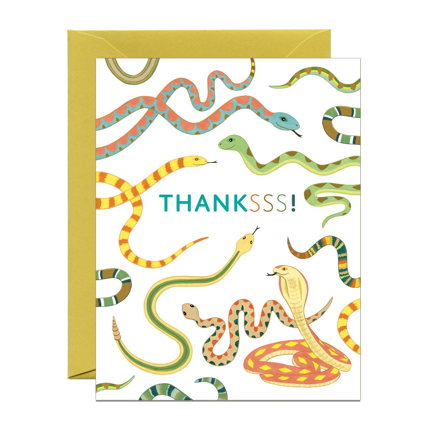 Thanks Snakes Thank You Card Yeppie Paper