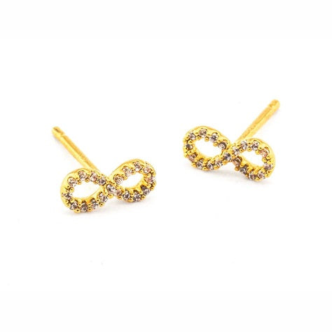 CZ Mini Infinity Stud Earring