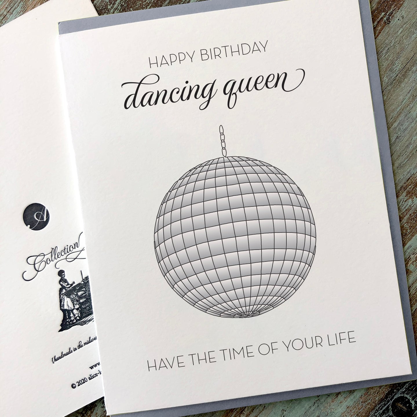 Dancing Queen Card Alice-Louise Letterpress