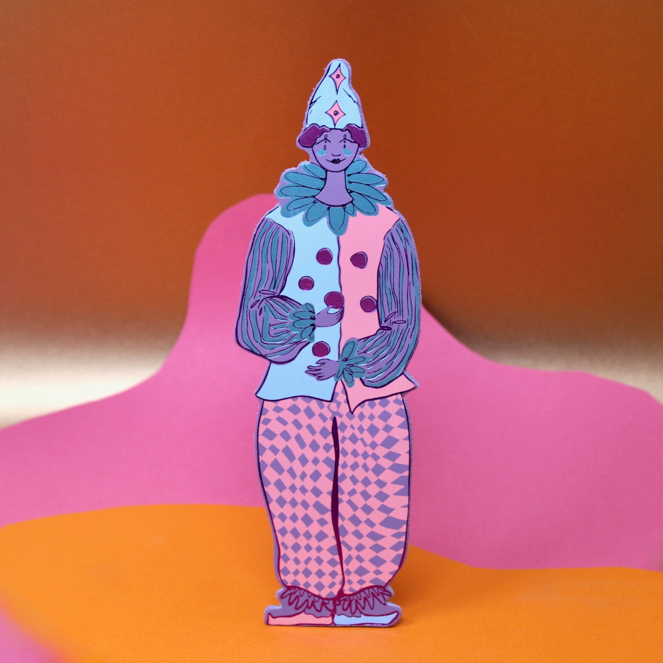 Clown Leather Bookmark