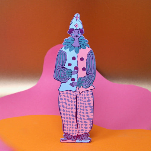 Load image 1 in gallery view. Clown Leather Bookmark