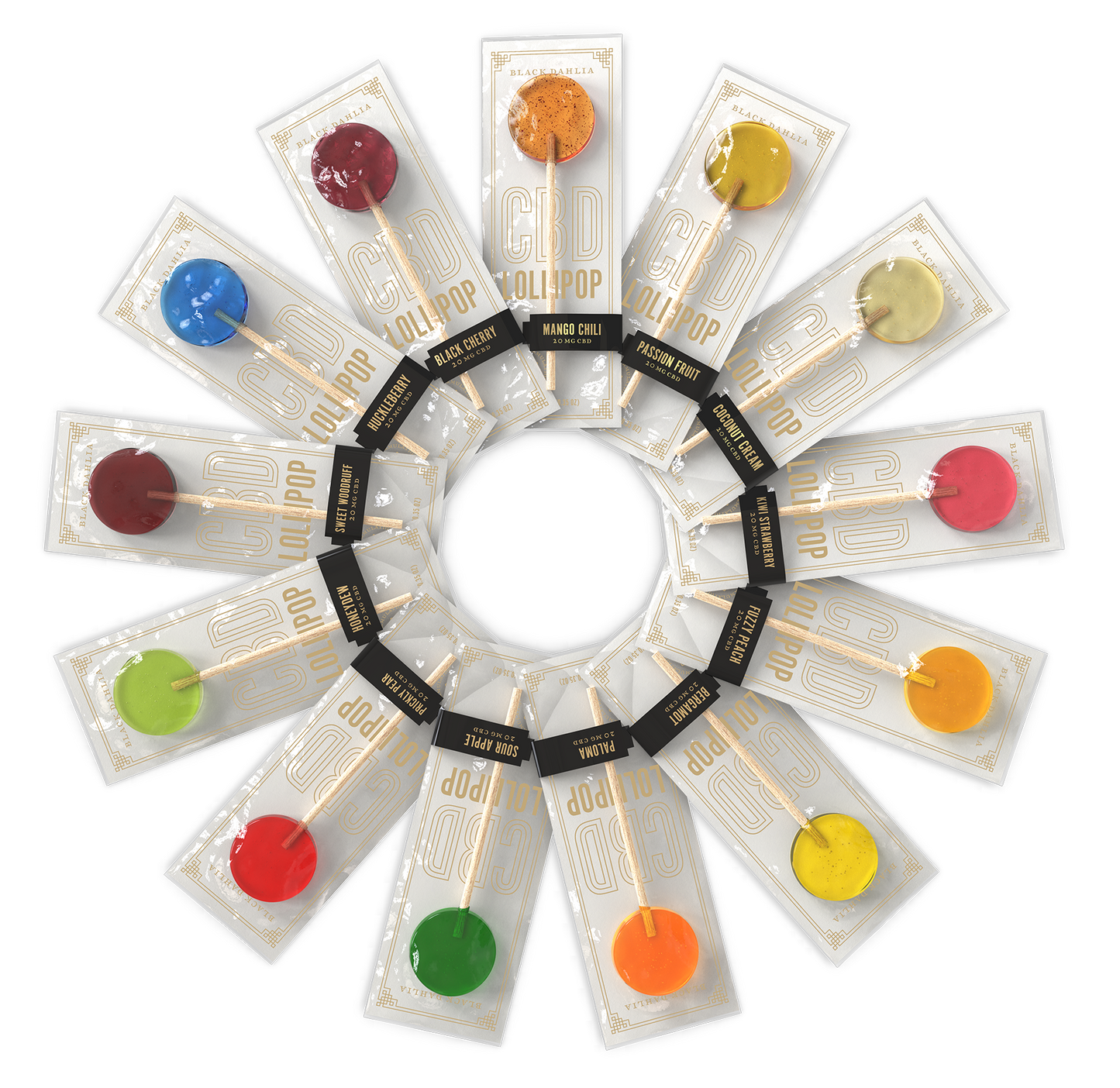 CBD Lollipops - Kiwi Strawberry