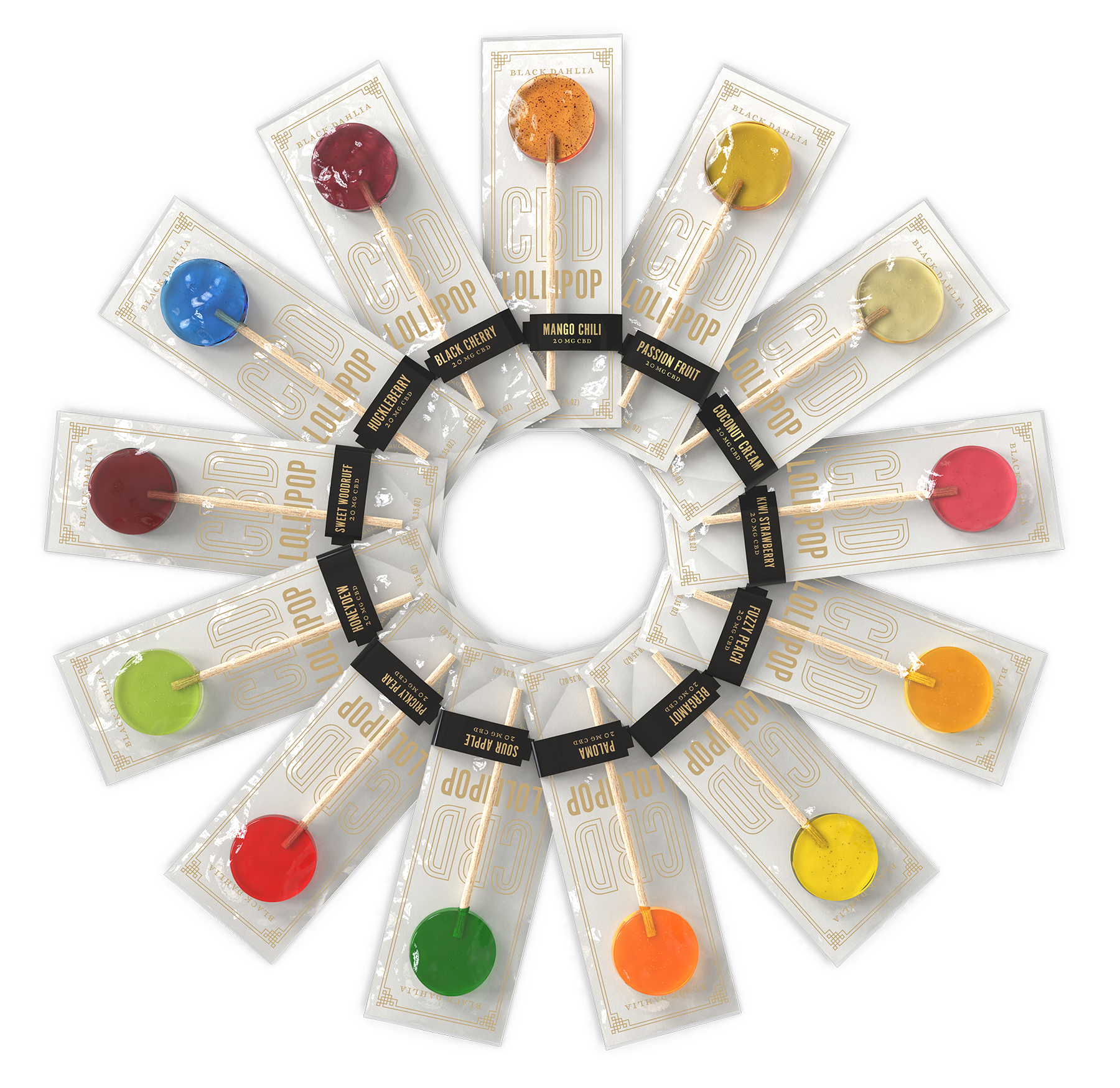 CBD Lollipops - Kiwi Strawberry